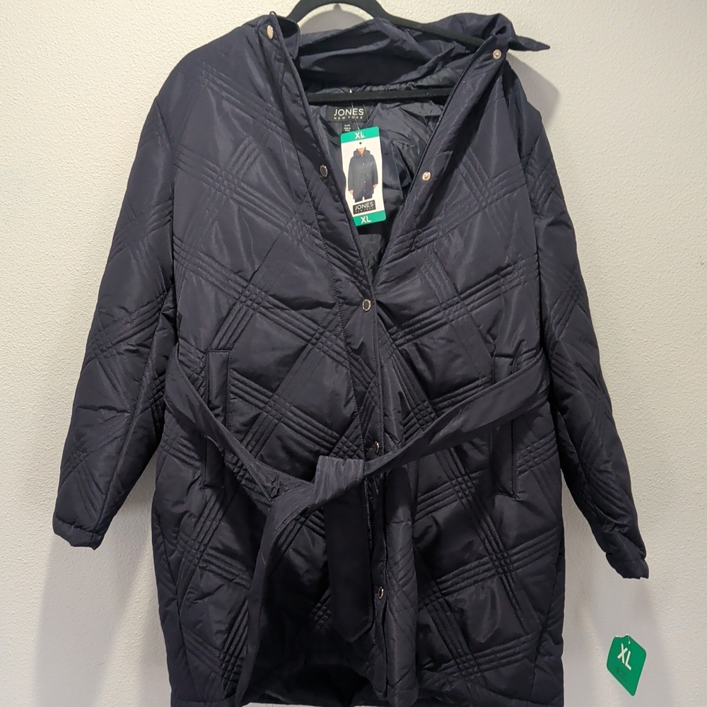 Jones New York Women's Dark Quilted Puffer Jacket